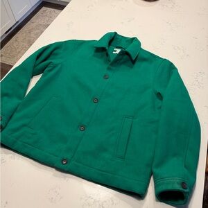 Men’s Kelly Green Button-Up Jacket